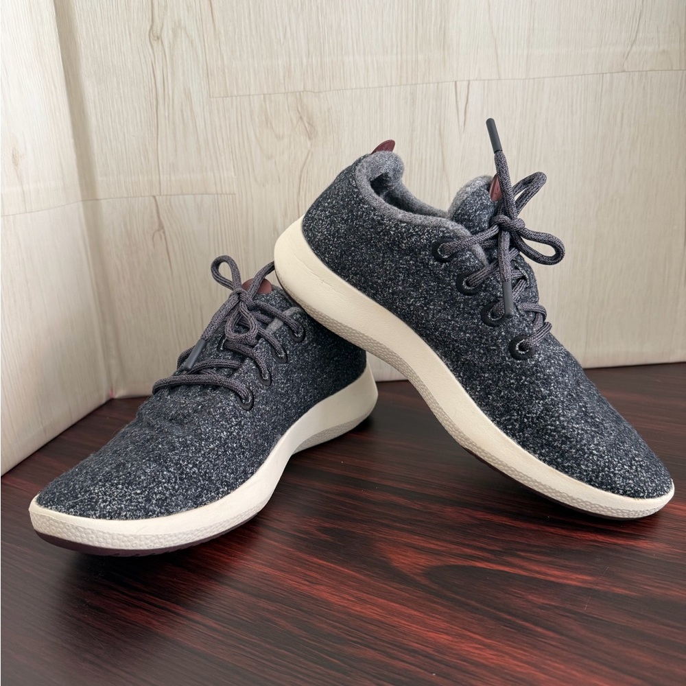 Allbirds Wool Runners Women’s 11 Black White Speckled Freshly Washed VGUC
